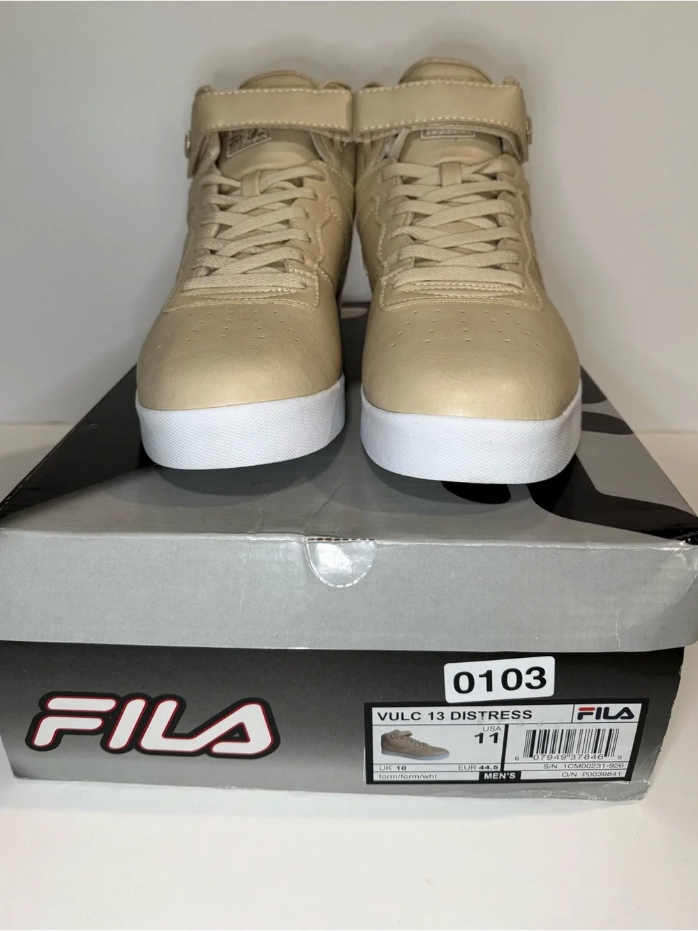 Fila Beige High-Top Athletic Sneakers